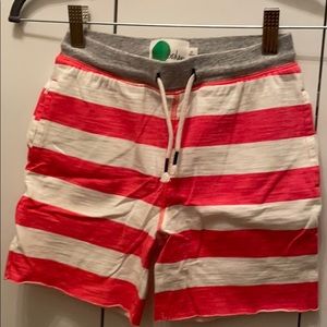 Super cute Red and white horizontal striped shorts